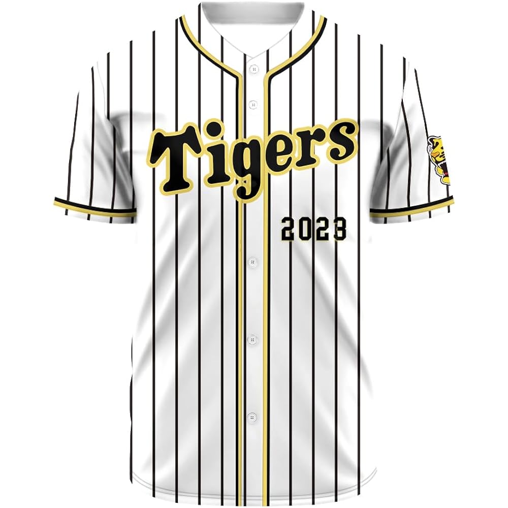 [Gnognauq] Tiger's Glory Hanshin Tigers Uniform Victory Commemorative Goods 2023 Japan No. 1 Memorial Baseball Uniform Hanshin Fan Jersey Cheer