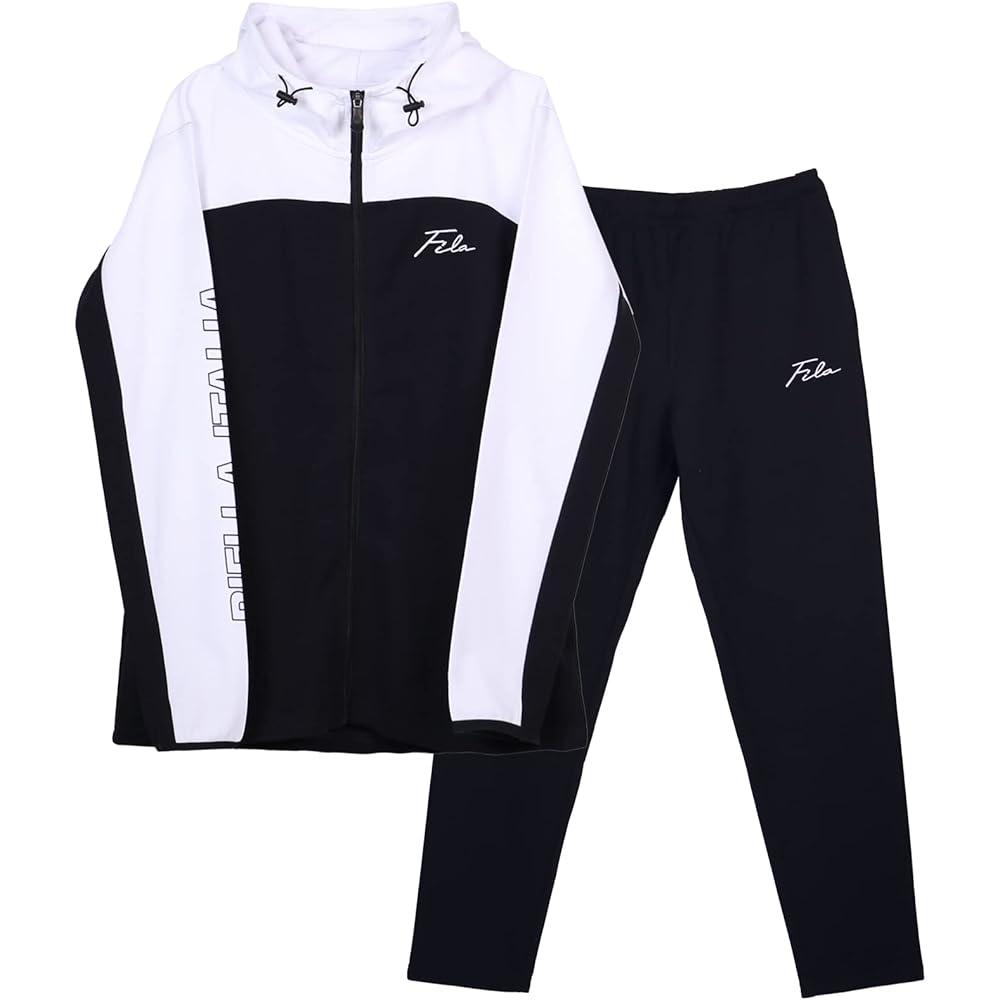 [Fila] Jersey top and bottom set Jersey top and bottom set Men's Women's Setup Stylish Casual Simple Loose M L LL Sportswear Loungewear Gym