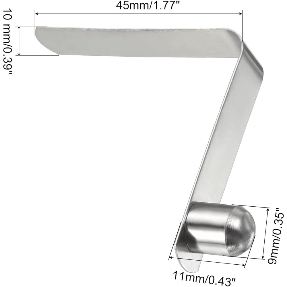 PATIKIL Kayak Paddle Snaps Set of 16 Tent Pole Clips Steel V Shaped Single Pin Push Button Spring Clips Tube Pole Clips for Camping Awning