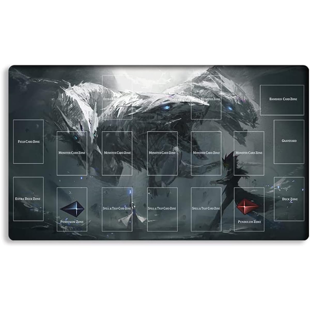 Mlikemat Playmat Blue Eyes Ultimate Dragon TCG CCG Trading Card Game Mat Free Bag