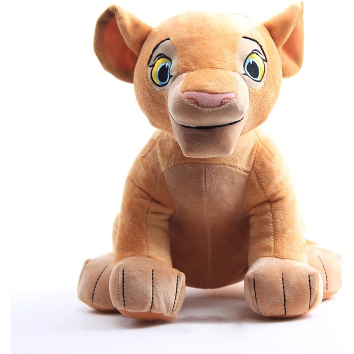 SecretCastle Lion Plush Toy Baby Lion Toy Lifelike Lion Animal for Kids Family Christmas Gift 28cm Tall Embroidered Brown (Mother Lion)