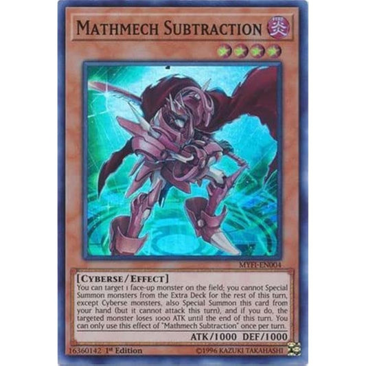Mathmech Subtraction - MYFI-EN004 - Super Rare - 1st Edition