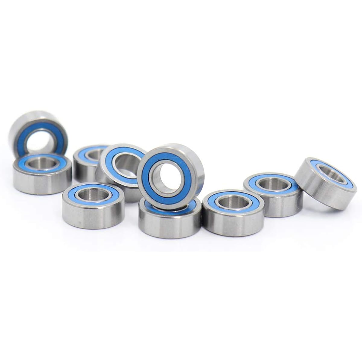 686-2RS Precision Ball Bearings 6x13x5mm Compatible with Traxxas 5180,6x13mm ABEC-3 Blue Rubber Sealed Ball Bearings (Pack of 10)