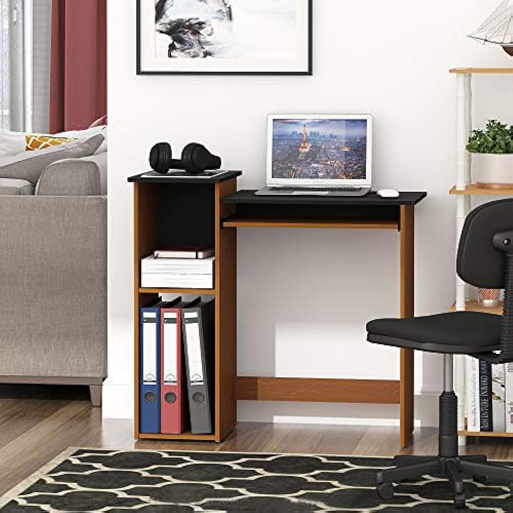 Furinno Econ Multipurpose Computer Desk Study Desk Color: Light Cherry/Black