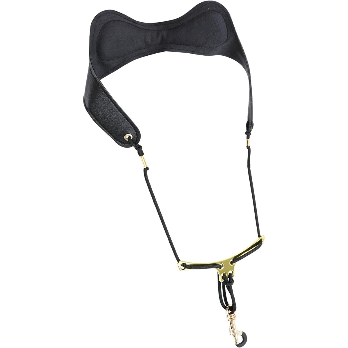 RANMING Saxophone Neck Strap Alto Saxophone Neck Strap Adjustable Length Leather Saxophone Sealed Swivel Metal Hook Saxophone Padded Neck Strap for Alto Tenor Saxophone Clarinet Oboe