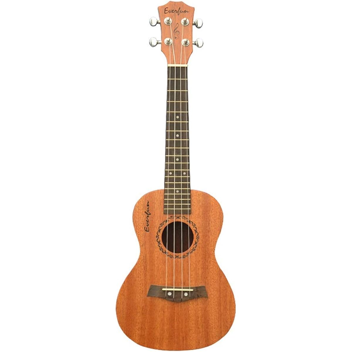 Ukulele Mahogany Wood Ukulele Kids Ukulele 4 Strings Instrument Gift 23 Inch Good Enough for Beginners (Color: Natural, Size: 23 inches)