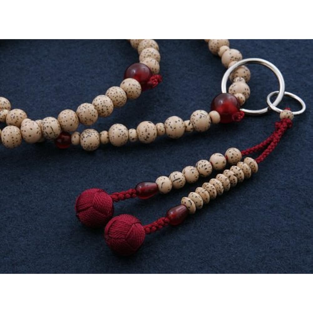 Kyoto Buddhist Altar Hayashi Prayer Beads Jodo Sect Star Moon Bodhi Tree Agate (For Women) Official Ceremony [Bead Bag Set] SW-003 Kyoto Prayer Beads