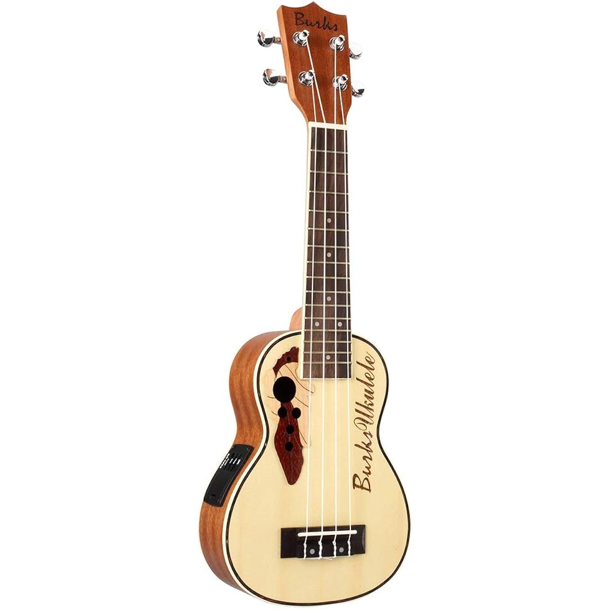Concert Ukulele EQ Natural 21 Inch and Spruce Wood Ukulele Hawaii Guitar Electro Ukulele Ukulele for Beginners Ukulele (Color: Natural, Size: 21 inches)