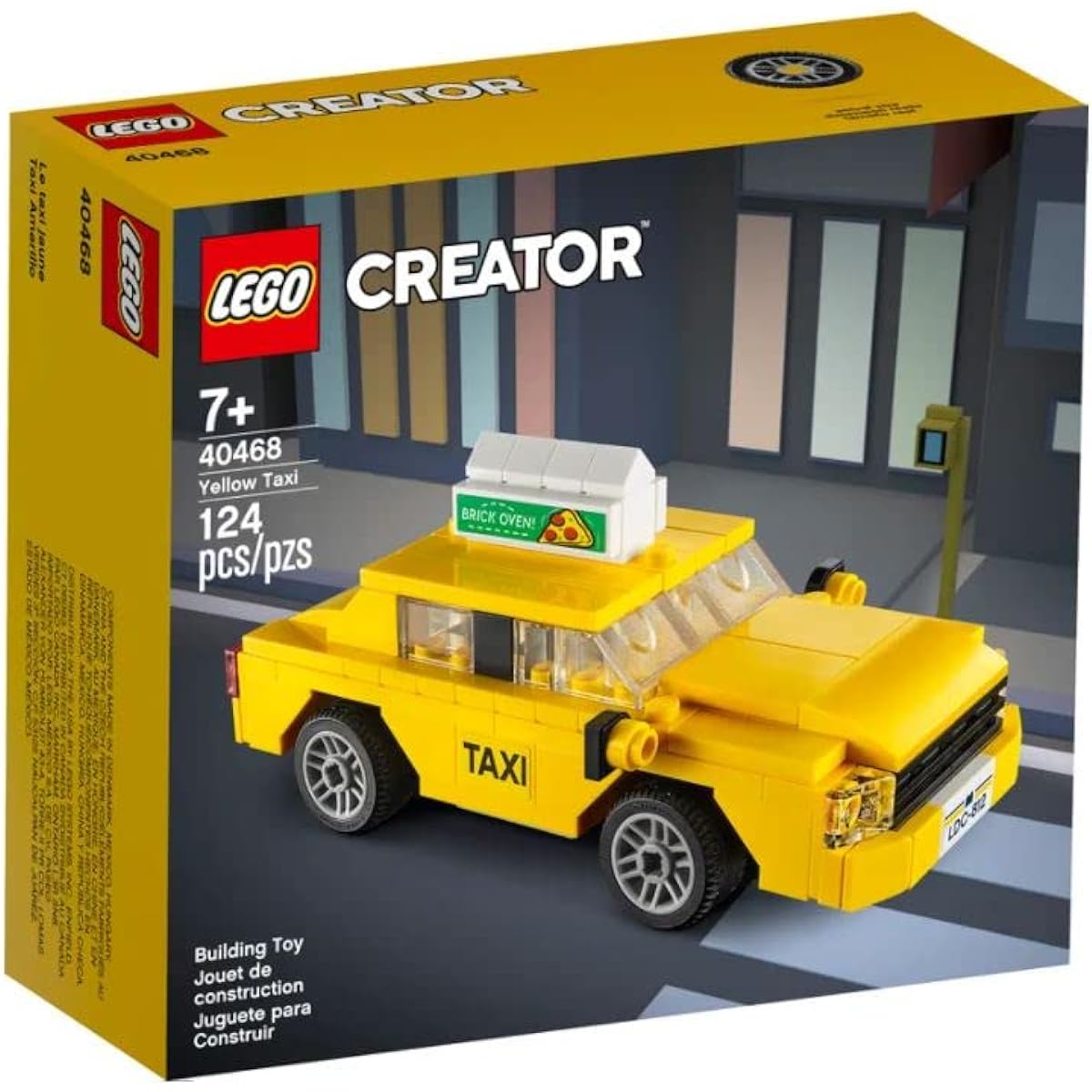 LEGO Creator Yellow Taxi (40468) + New York NYC Minifigure Magnet Exclusive City Bundle