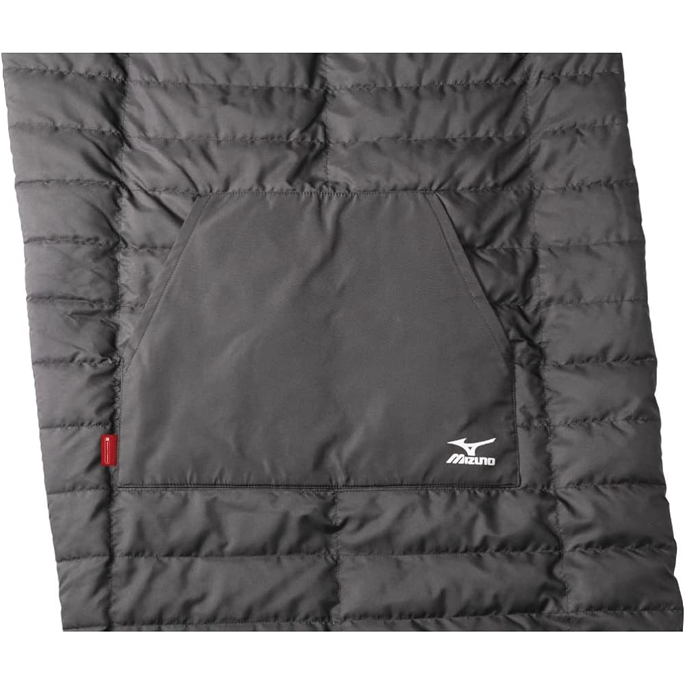 [Mizuno] [Heat-generating material] Tech fill warmer Kurumino cold protection blanket with storage bag Breath thermo water repellent C2JYA610 Black Free