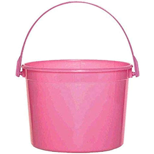 amscan Plastic Buckets | Bright Pink | Party Accessories | 12pcs