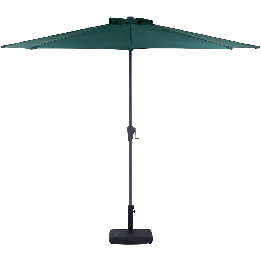Fuji Boeki Parasol Width 270 x Depth 139 x Height 234 cm Green Garden Semicircle Parasol Crank Opening/Closing Aluminum 37853 Large