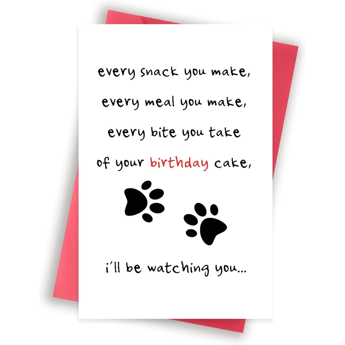 Huameigf Dog Mother Birthday Cake Card