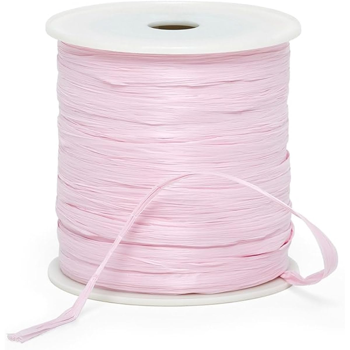 Pastel Pink Matte Raffia Ribbon 1/4" x 100 yards