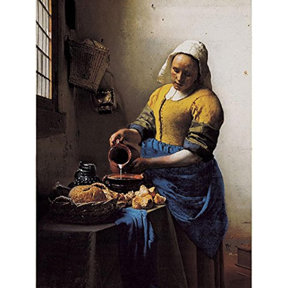 Johannes Vermeer [World Famous Paintings Collection] "The Milkmaid" Reproduction Figure Painting Women's Painting Genre Painting Northern Renaissance Renaissance Netherlands Flanders Milkmaid [Reproduction Painting] [B4343]