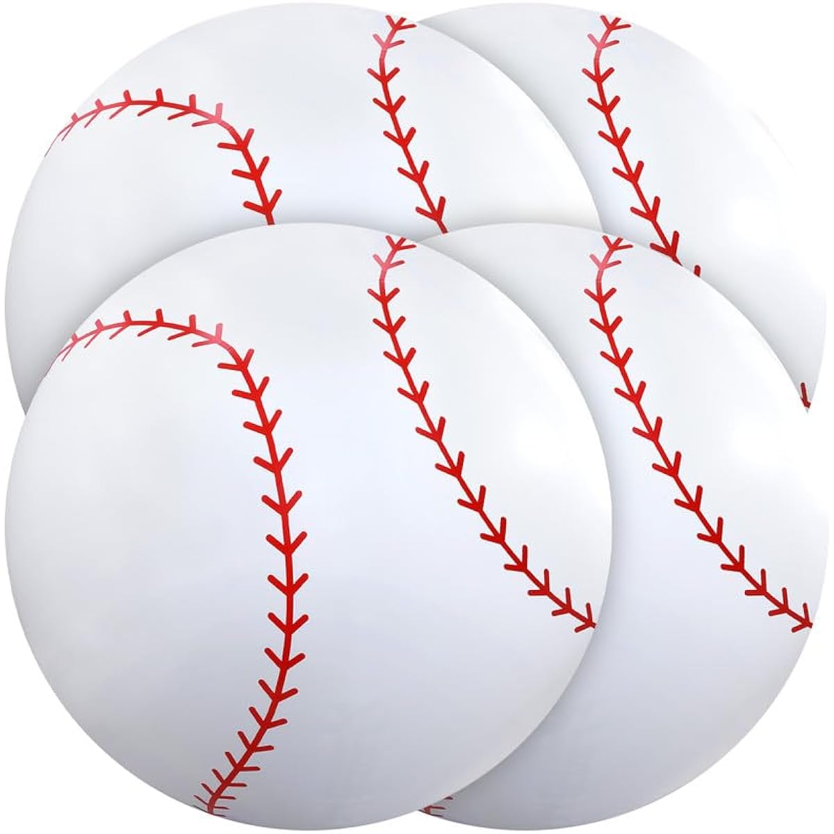 Meooeck 27" Inflatable Ball Large Basketball Giant Beach Ball Baseball Sports Ball Pool Summer Outdoor Activity Game Birthday Party Decoration