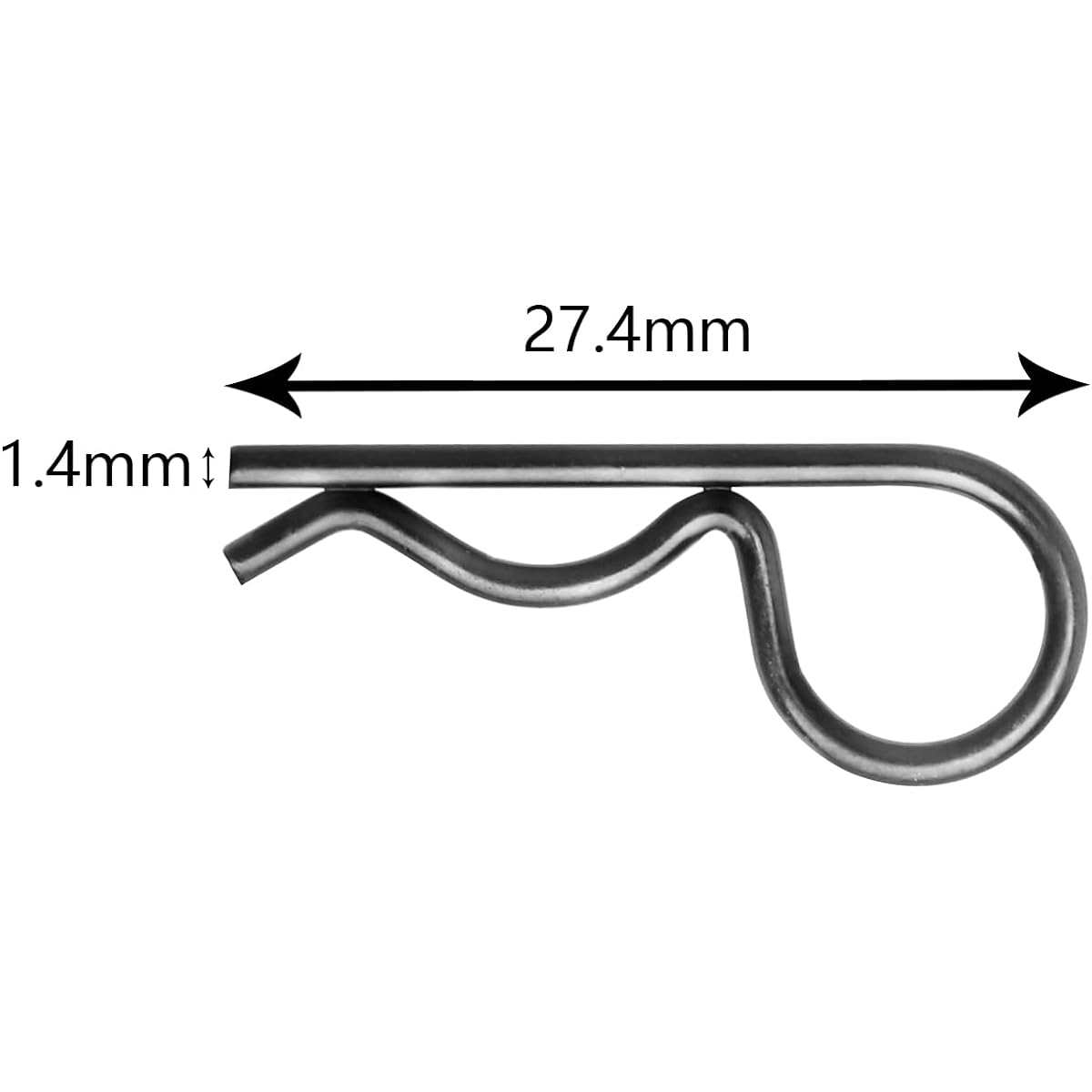 GoHobby 20 Pack RC Body Clips with Pull Tabs for Traxass TRX4 Arrma Axial SCX10 Redcat HSP Himoto 1/8 1/10 RC Car Shell (Black)