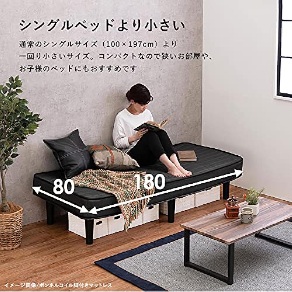 Slatted bed with Bonnell coil mattress, luxury hotel-like pillow top specification, mattress with legs, simple KMB-3108 (White, semi-single short)