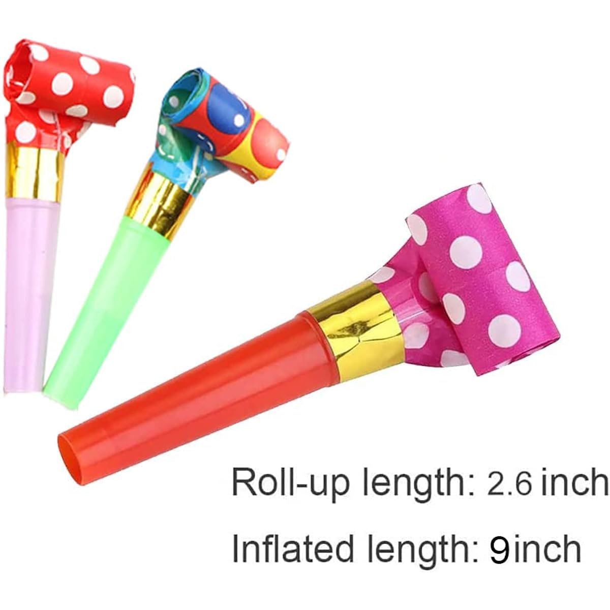 40pcs Party Blowers Noise Makers Party Favors Noise Maker Blow Out Whistles Music Blowouts Party Horns Noise Makers Random Color