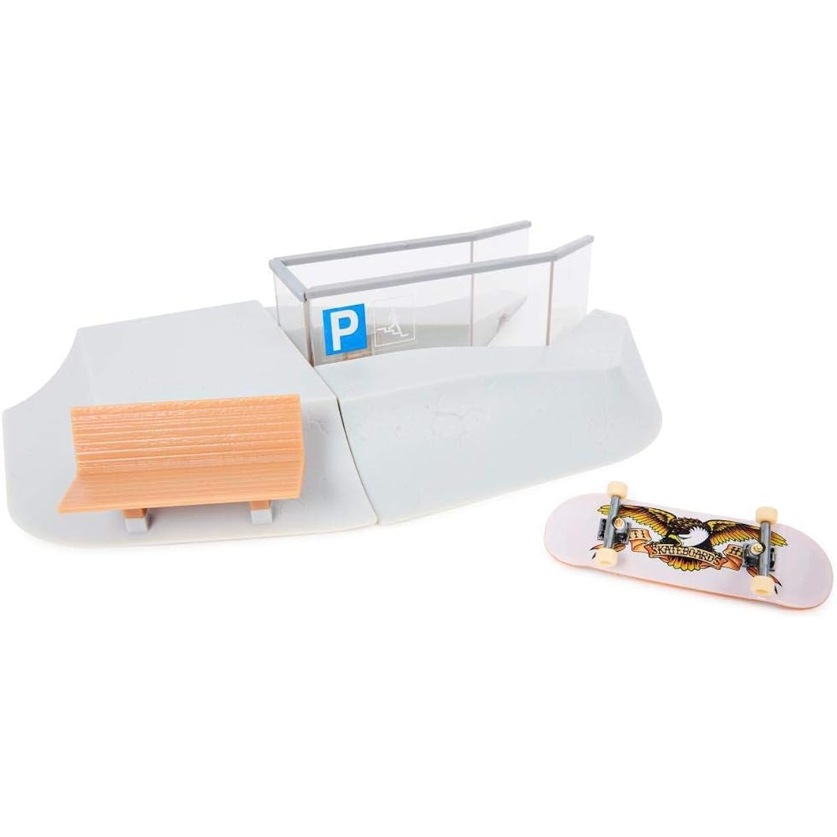 TECH DECK, Build-A-Park World Tour, Landhaus Platz (Austria), Lamp Set with Anti-Hero Classic White Eagle Signature Fingerboard.