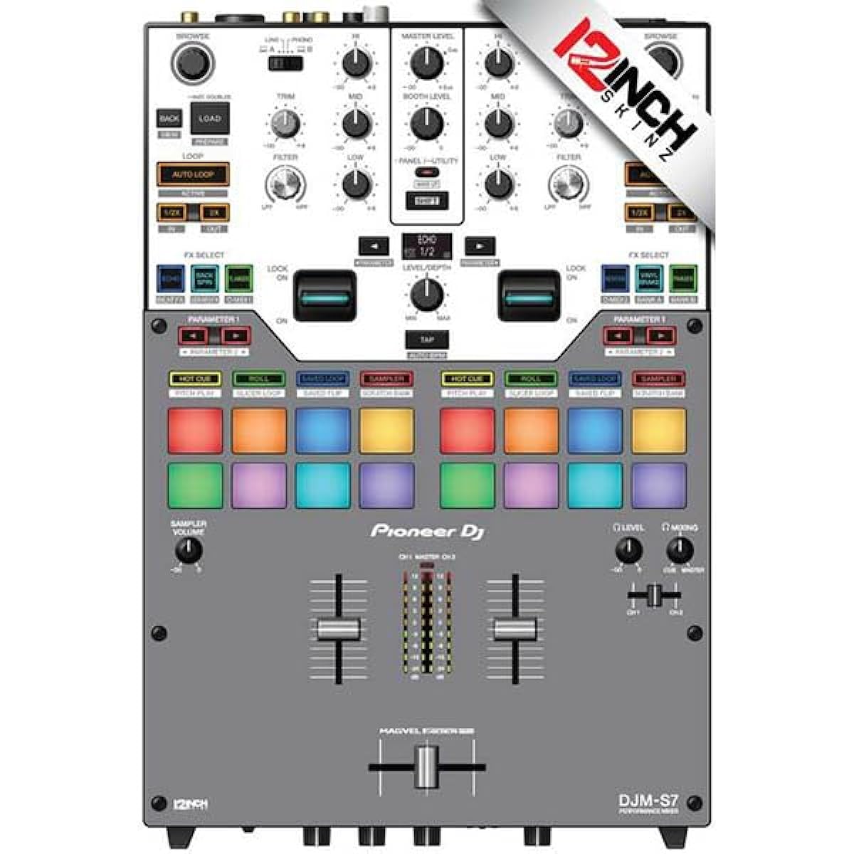 12inch SKINZ/Skin for Pioneer DJM-S7 [Gray]