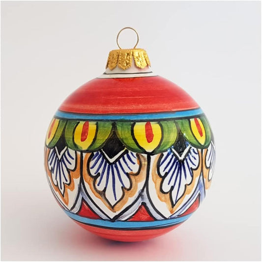thatsArte.com - Italian Hand Painted Ceramic Christmas Ball Ornaments Christmas Tree Decorations Handmade in Deruta