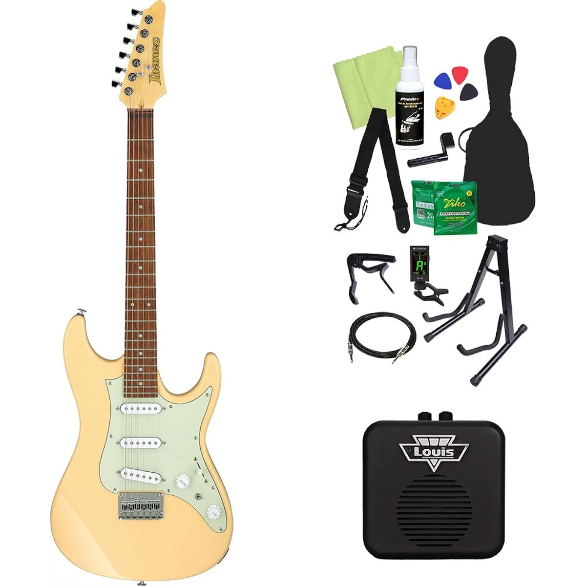 Ibanez AZES31 Electric Guitar Beginner 14-piece Set [With Mini Amp] IV Stratocaster Type Ibanez