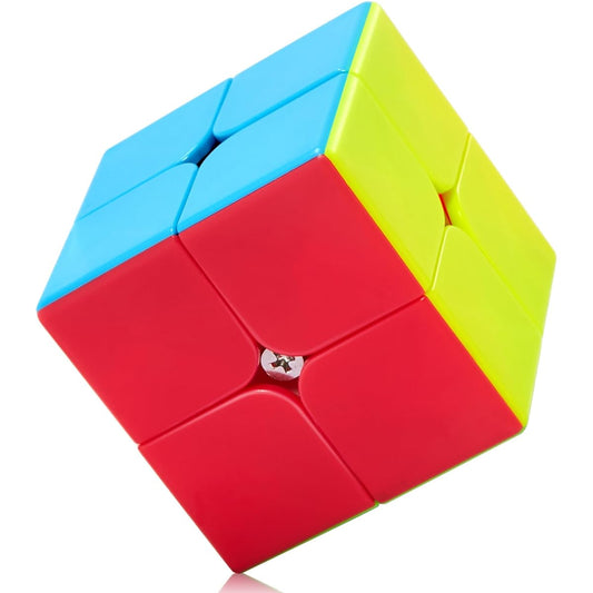 (2x2 Stickless) - Roxenda Speed Cube Profession 2x2x2 Speed Cube - Fast Smooth Turning - Solid Durable & Stickerless Frosted, Best 3D Puzzle Magic Toy - Turns Quicker Than Original