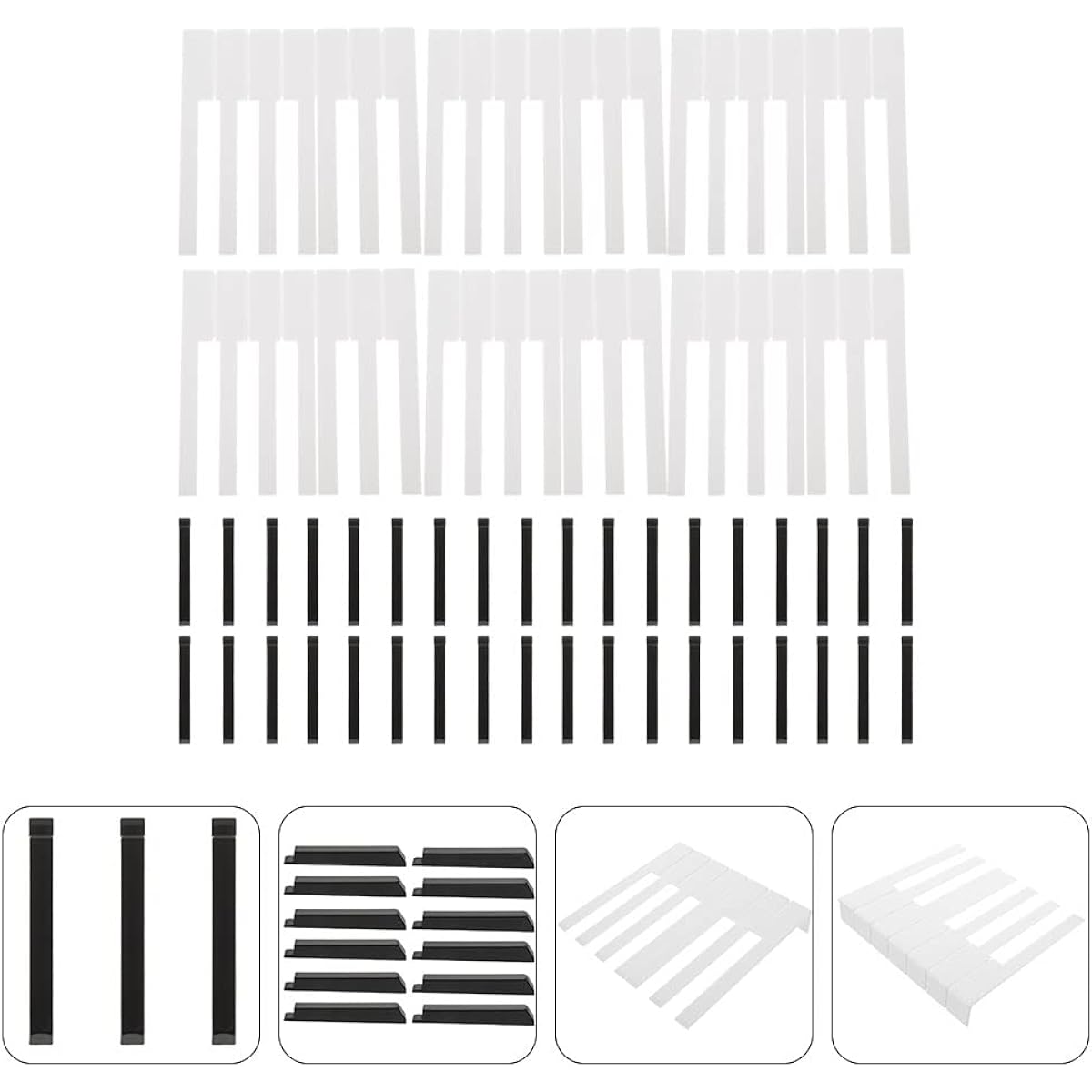 Piano Parts General Instrument Accessories 88 Pieces Practical Piano Keyboard Piano Replacement Keys Piano Supplies for Musicians Replacement Piano Keys Keyboard Musical Instrument Accessories Parts