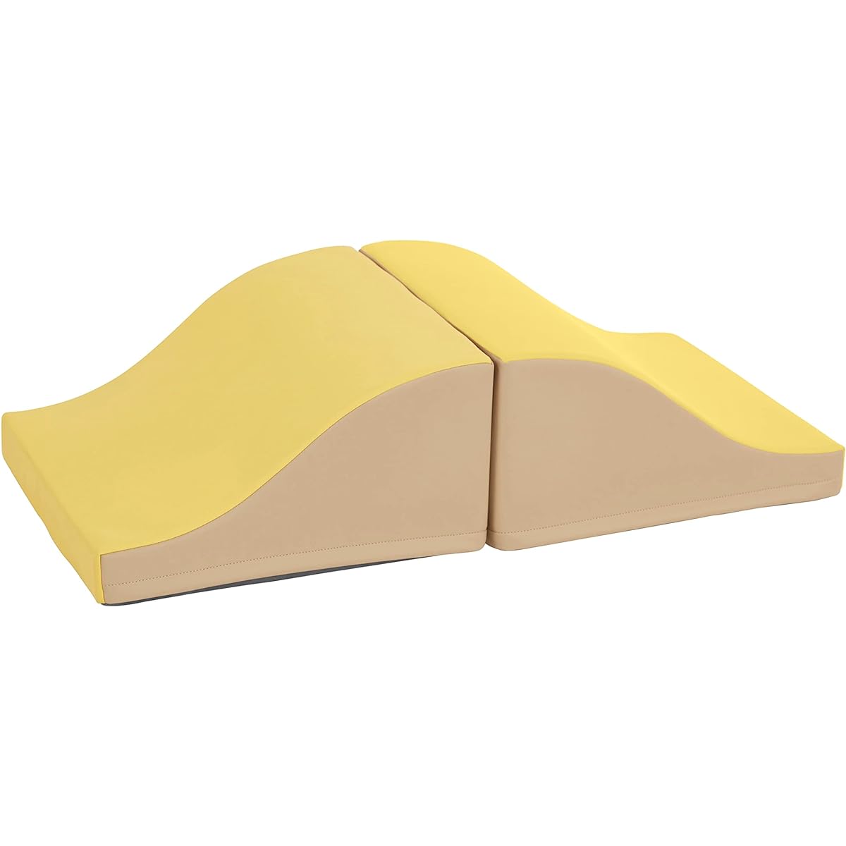 ECR4Kids SoftZone Junior Mix and Match Slides Foam Construction Yellow 2-Pack