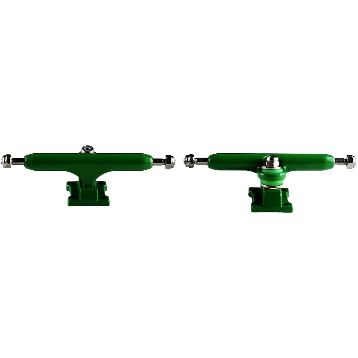 NOAHWOOD Fingerboards Parts PRO Classic White Wheels (Red Logo Class-4 Bearings 4pcs/Set) + Professional Prince II Trucks (34mm) + Self-Locking Nuts Update (Green)