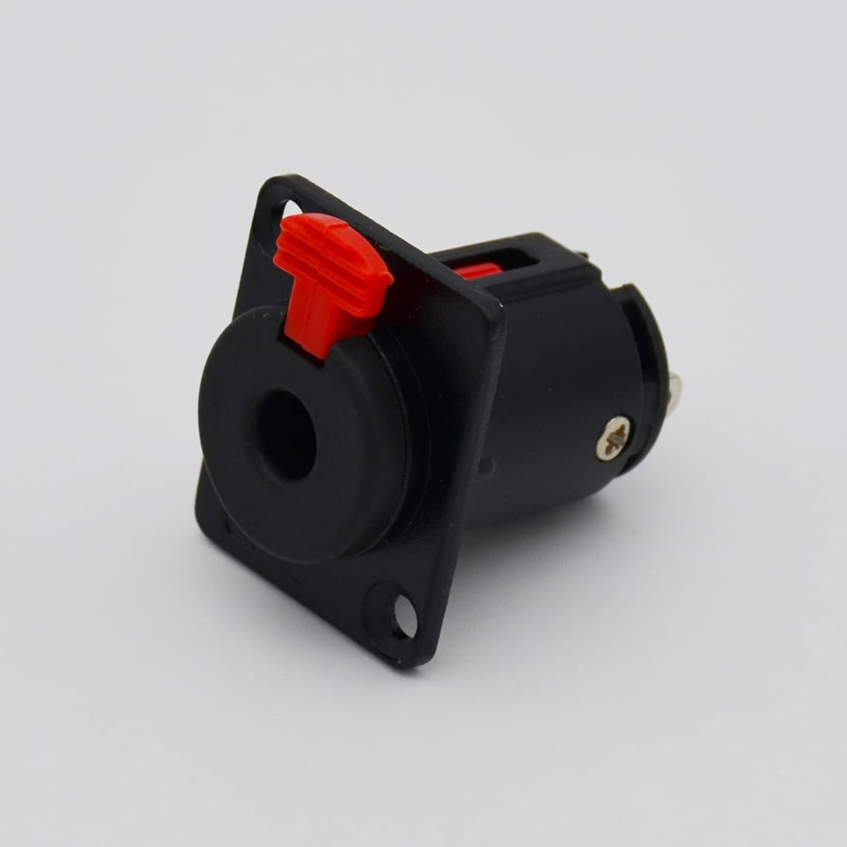 Czyuntuo 5 Pack Black 1/4" Jack 1/4" Electric Guitar Input Jack Mono/Stereo Metal Female Panel Mount Socket with Lock