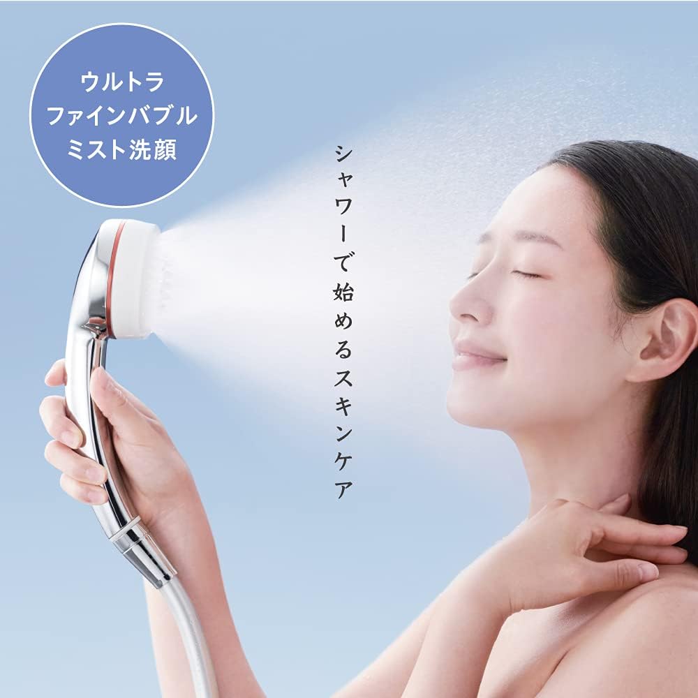 SANEI Mist Shower Head Mythos Ultra Fine Bubble Generation Water Flow Switching Skin Care Water Saving Face Wash Made in Japan PS3063-81XA-CMP-EC