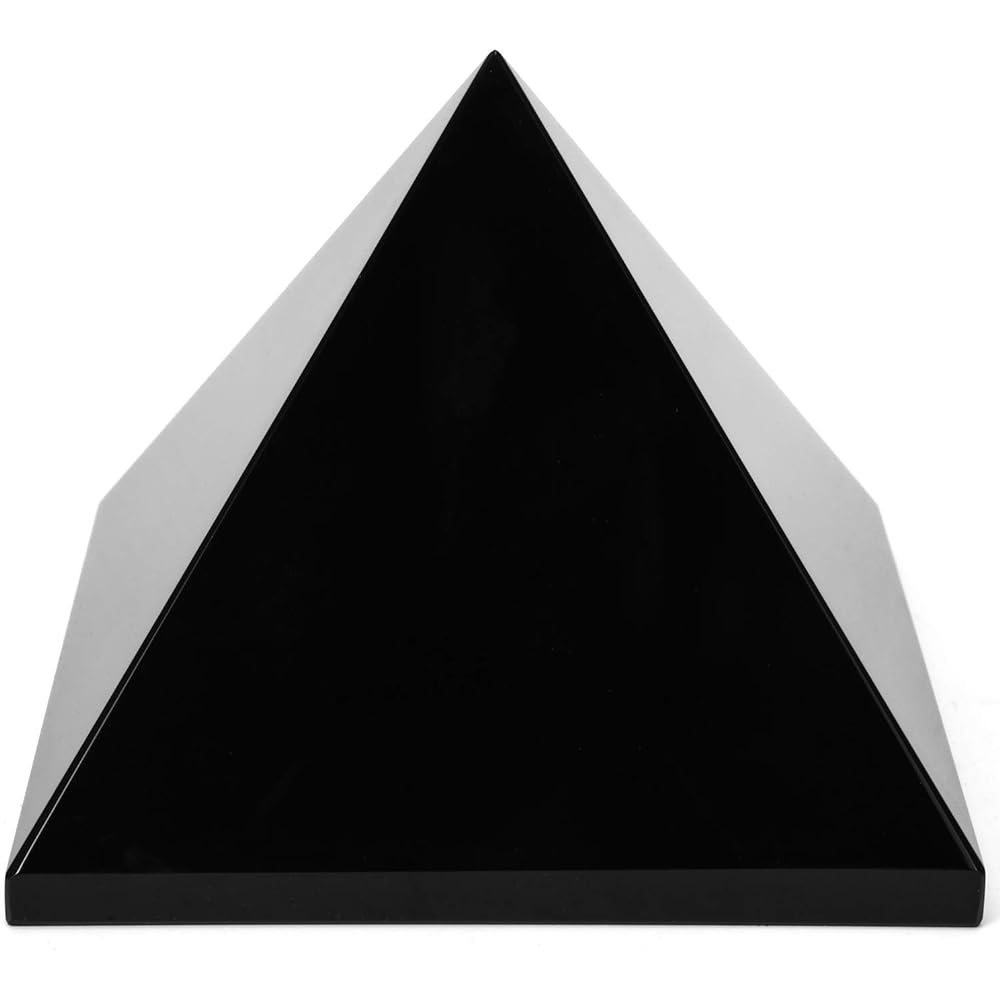 EnergyPower Natural Obsidian Pyramid Large AAA Natural Stone Obsidian Black Shui Amulet Good Luck Good Luck Good Luck Love Fortune Marriage Fortune Fortune Feng Shui Purification Stone Purification