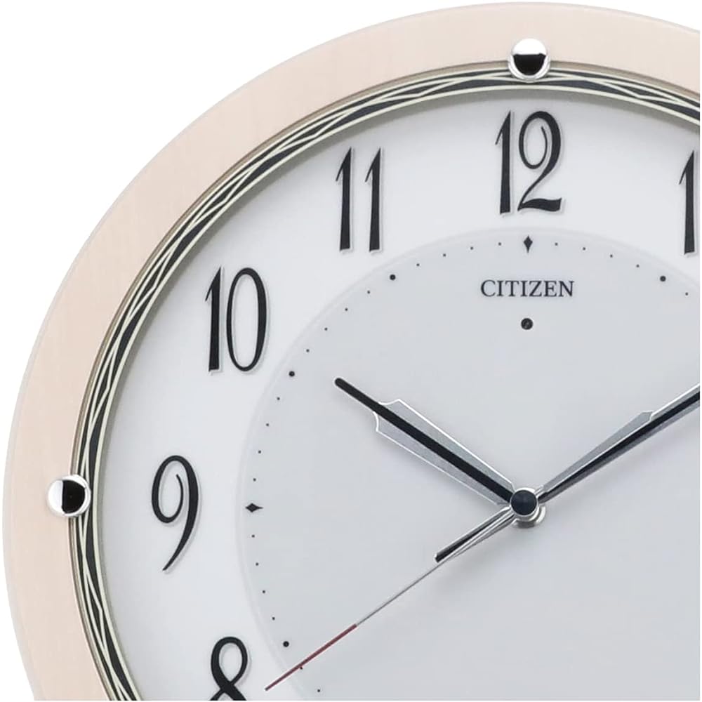 Citizen Wall Clock Radio Analog Solar Auxiliary Power Silent Solar M798 Green Purchasing Law Compliant Wood Brown CITIZEN 4MY798-007