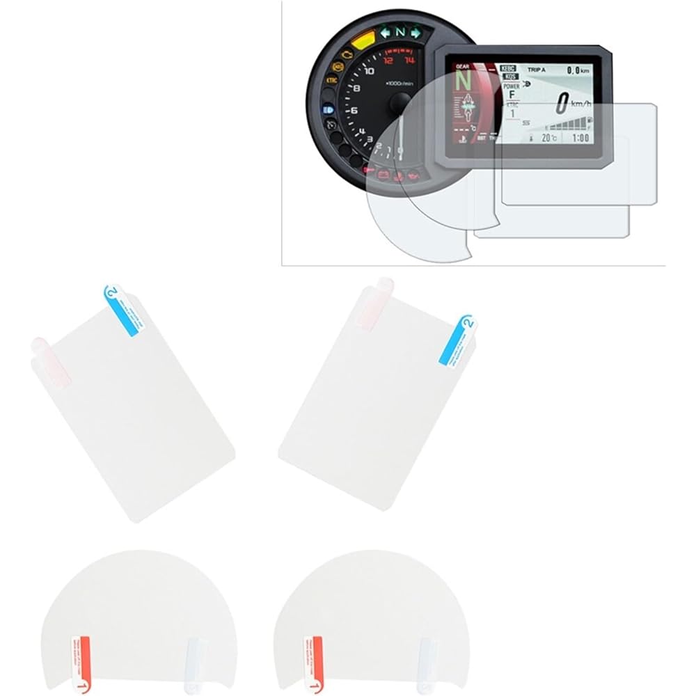 Fits Kawasaki - 1000 H2 SX SE 2019 2020 2021 2Pcs Motorcycle Speedometer Screen Protective Film Protector Instrument