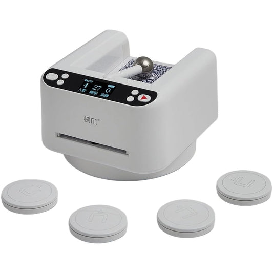 USU CHUANMEI YOUPAI Automatic Card Dealer Machine 3rd Generation for Blackjack Uno Poker and Other Card Games White