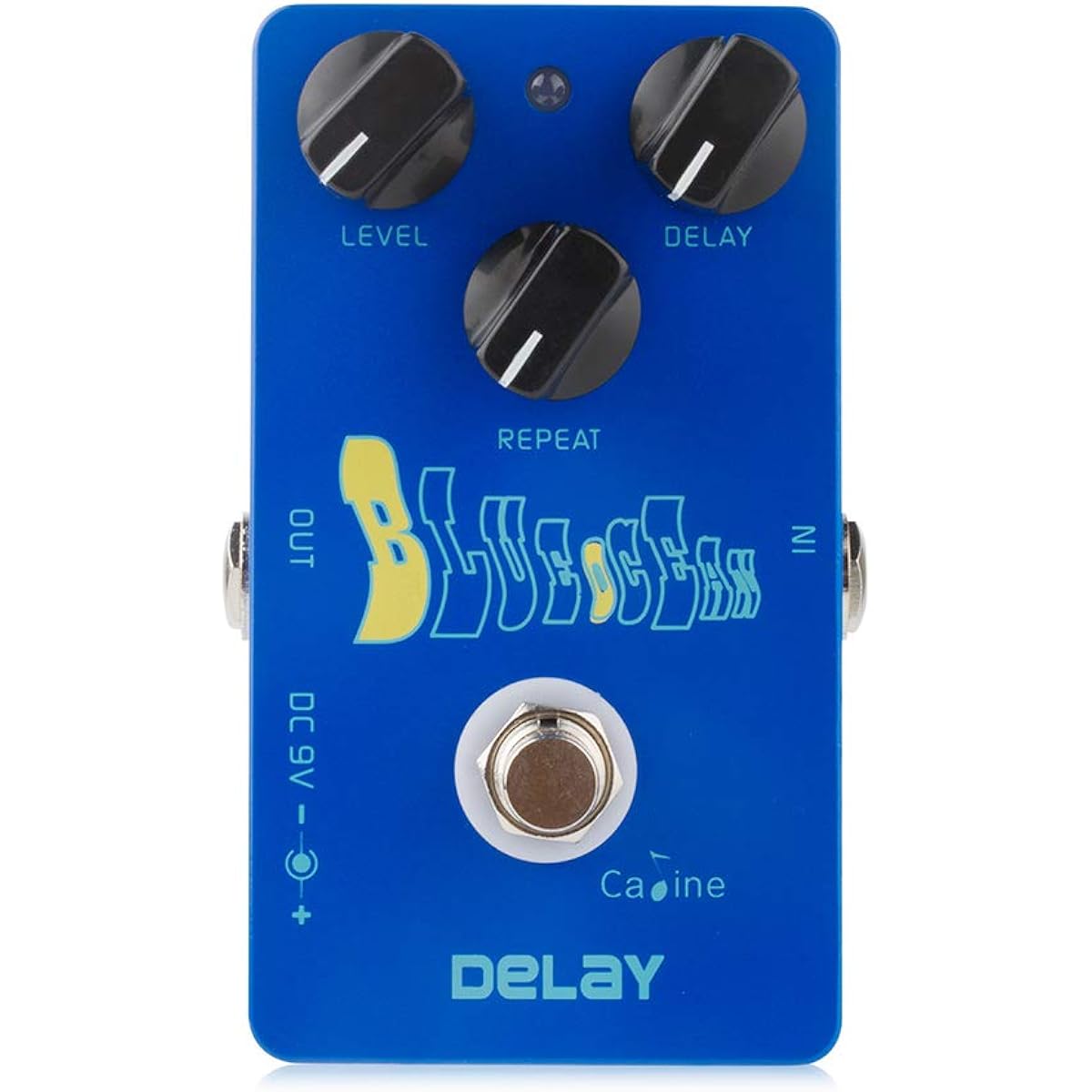 Caline Electric Guitar Effect Pedal Digital Delay True Bypass Bass Guitar Effect Pedal with Aluminum Alloy Housing Blue Ocean CP-19