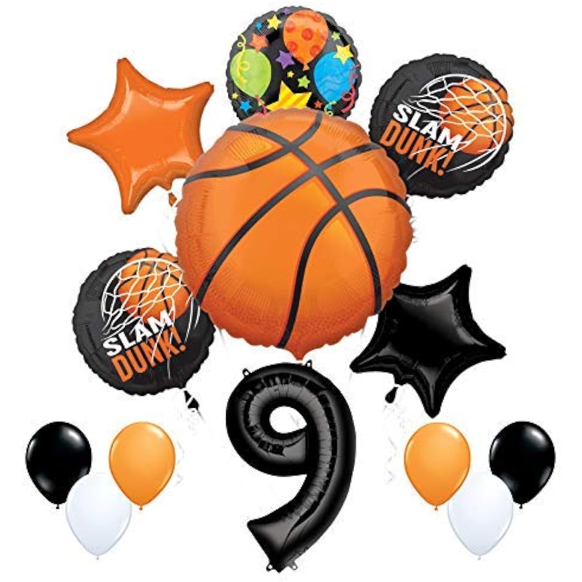 Mayflower Products Basketball 9th Birthday Party Supplies Nothing Butt Net Balloon Bouquet Decorations