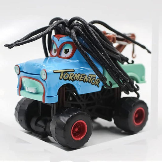 Movie Cars 2 3 Lightning McQueen Cars Mater Blackstorm Jackson Danny Swabez Giant Wheel Car Diecast Car Toy Set Kids Car Toy Friction Truck Toy (Long Hair Mater)