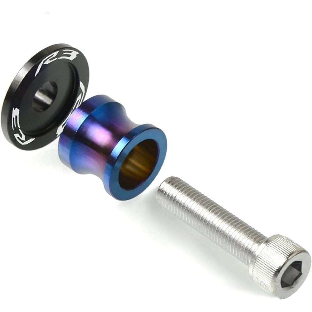 Swing Arm Spool Stand Screw Slider M6 Swing Arm Stand Screw Motorcycle Swing Arm Spool Slider Bobbin For Yamaha R3 YZFR3 YZF-R3 2015 2016-2019 (Color : 6mm multicolor)