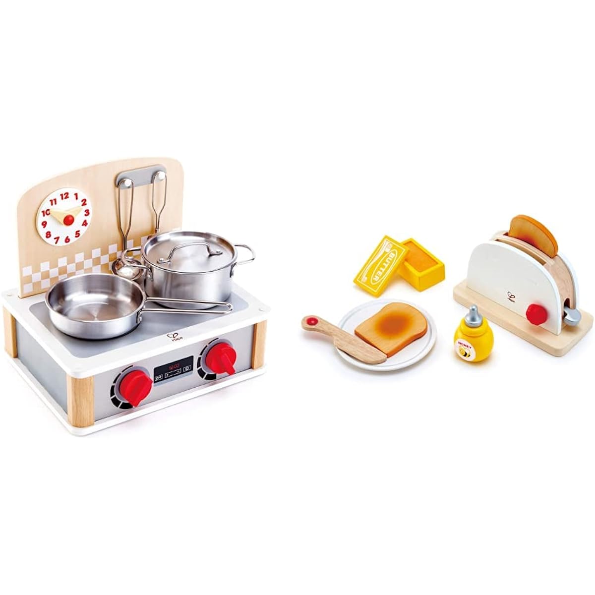 Hape Grill & Stove E3151 & Toaster Set E3148 [Buy as a Set]