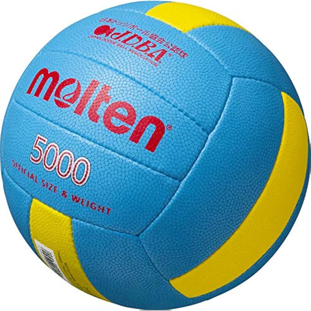 Molten Dodgeball for Upper Elementary School Students, Lightweight No. 3 Ball, Certification Ball, Dodgeball 5000, Blue D3C5000-L