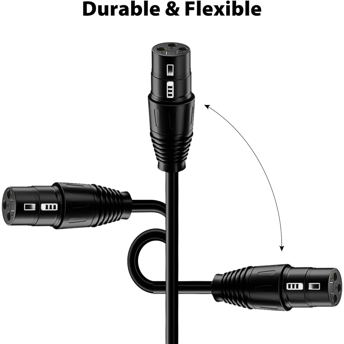 Gocpssg XLR Cable 25ft 4 Pack XLR Microphone Cable 3 Pin XLR Speaker Cable Male to Female Balanced Microphone Cable