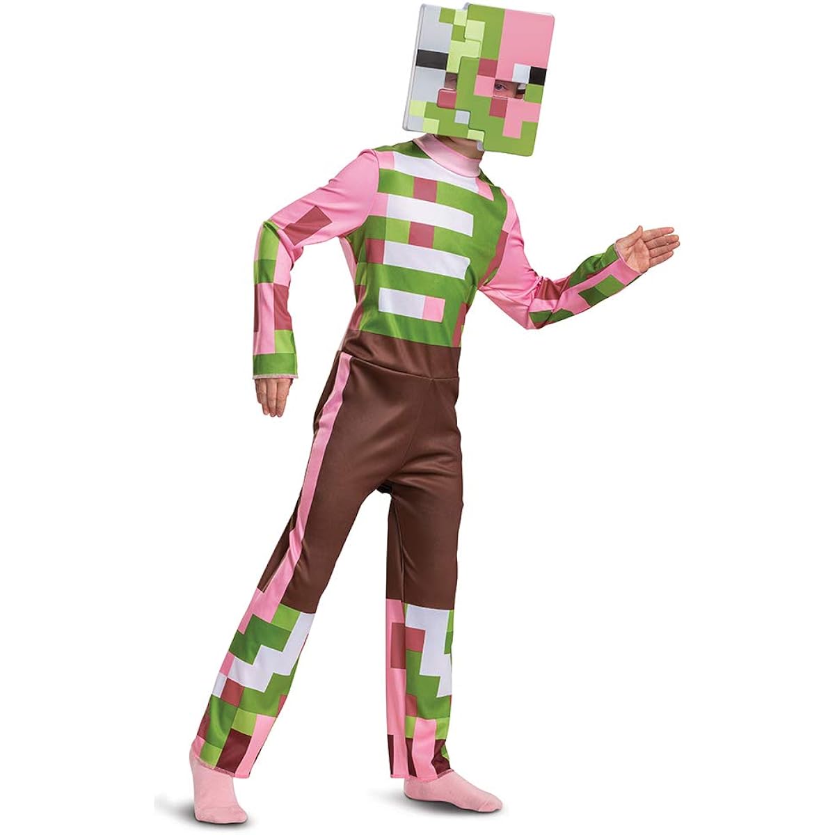 Kids' Mine Craft Zombie Pigman Halloween Costume (Large 10/12)