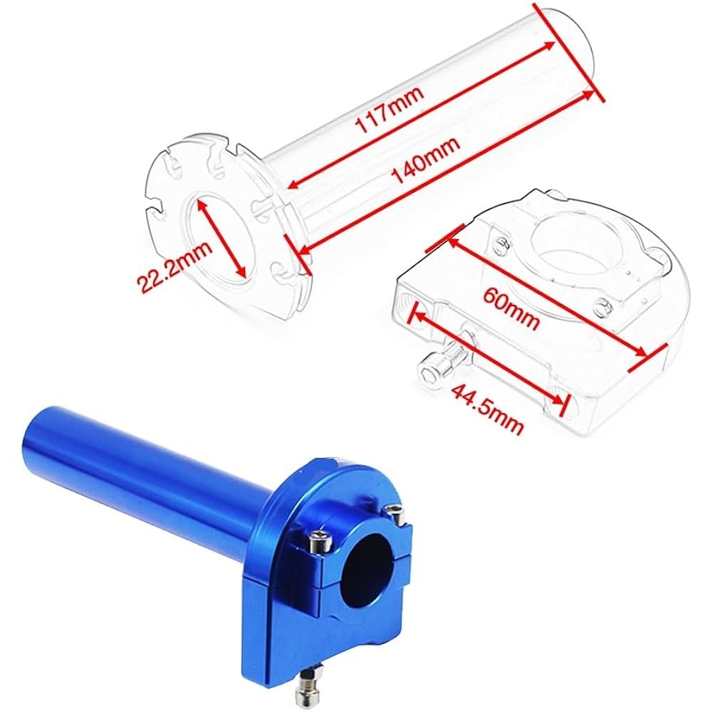 22mm Aluminum Throttle Grip Twist Quick Action Gas Throttle Settle with 2 Cables Fits Dirt Pit Bike 50cc 110cc 125cc (Color: D-01)