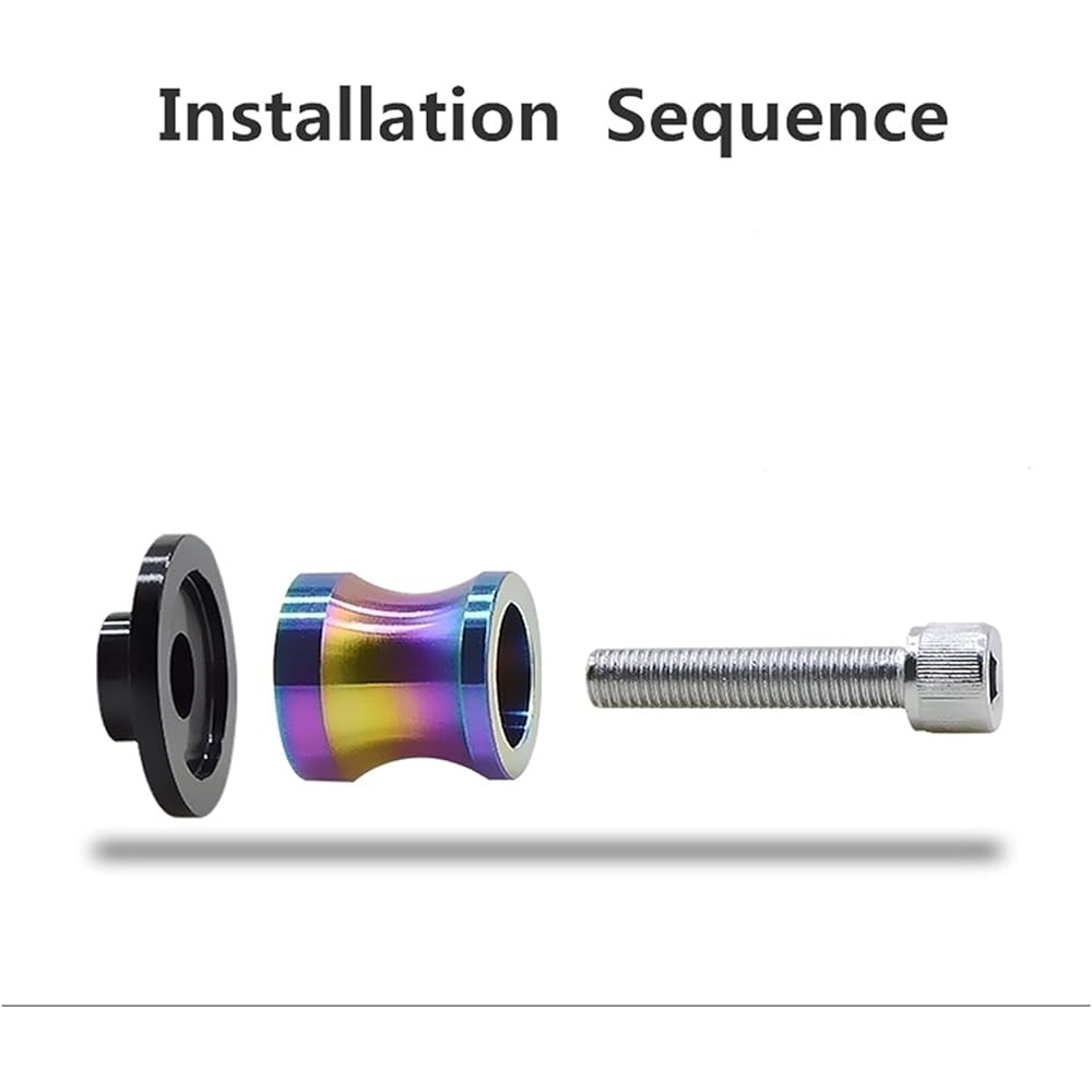 Stand Screw Slider Moto Accessories Plated Colorful Swing Arm Slider Spool 10mm Stainless Steel Suitable for Kawasaki Ninja ZX-10R ZX10R (Color: 1)