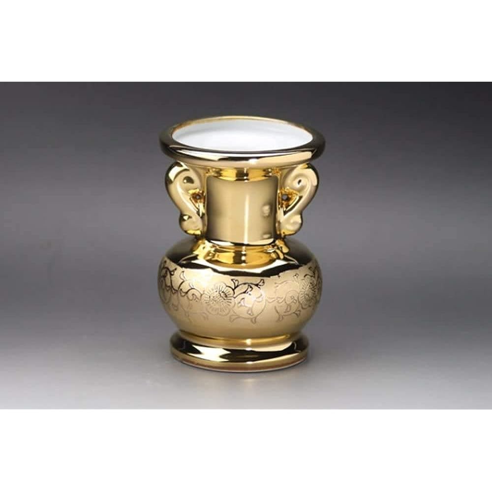 Buddhist utensils Ceramic Arte Gold Arabesque Jade Buddha Flower 4.5