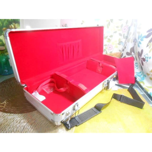 Aluminum hard case with shoulder strap for Okinawan sanshin and sanshin stand