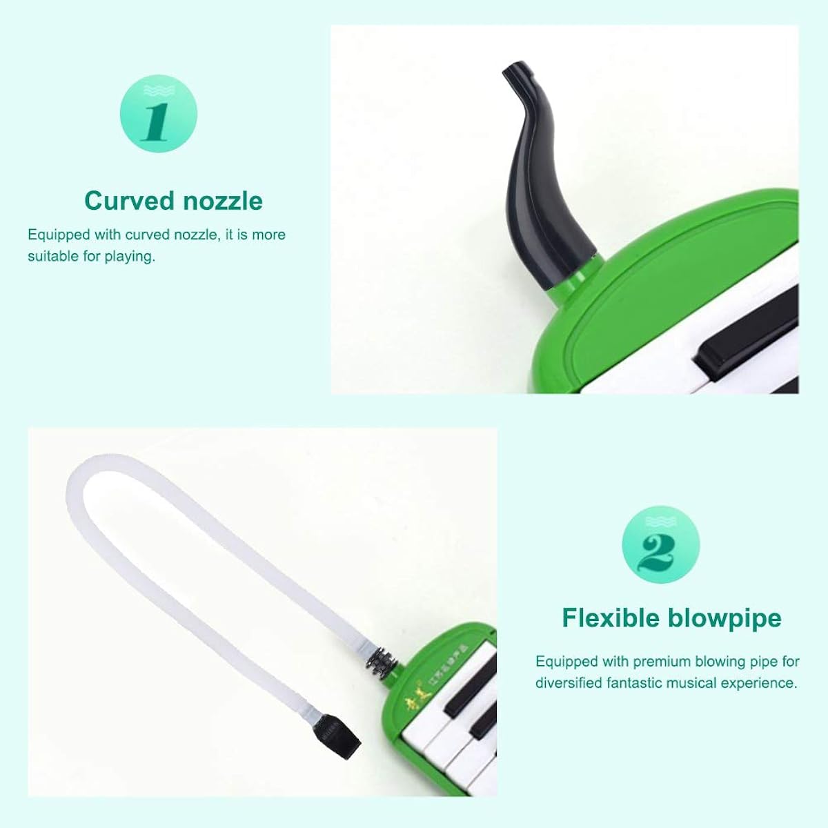 Melodica Tube 57cm Long Flexible Plastic Pianica Tube Melodica Mouthpiece Black Mouthpiece Melodica Replacement Tube